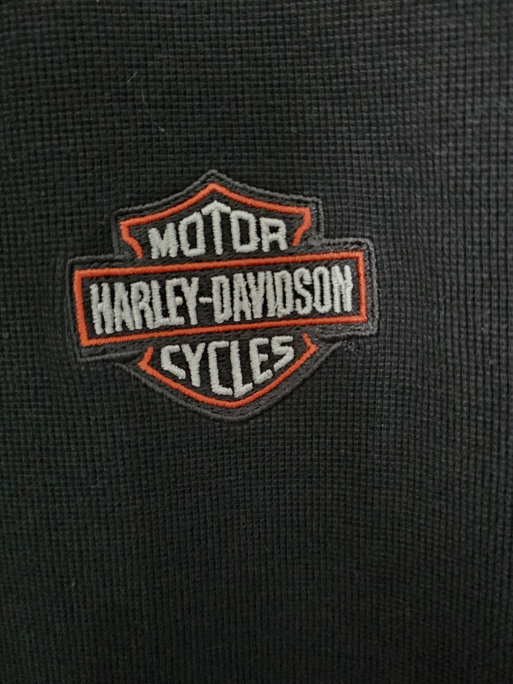 FINAL...Harley-Davidson Men’s Black Henley Long-Sleeve Shirt - Picture 5 of 8